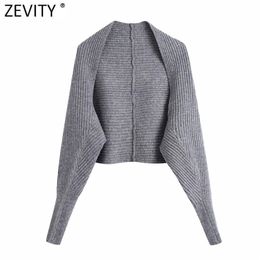 Women Oversleeve Shawl Style Knitting Sweater Femme Chic Design High Street Casual Ladies Cardigans Tops S556 210416