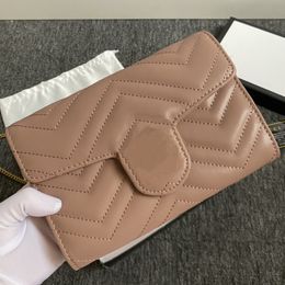 Women card holder Wallets Designer Clutch Bags Handbags High Quality Real Leather interior slot pocket Quilted Shoulder Bag 4 Colours size 20cm