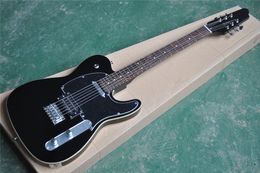 Black Electric Guitar with Black Pickguard,Rosewood Fretboard,White binding,Chrome Hardware,Provide customized services