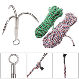 Climbing Rope Claw Ice Rock Hooks Carabiner Auto fasten Clip Mountaineering Flying Grappling Outdoor Hiking Tool wk566