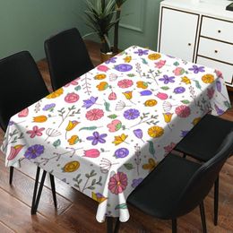 Tissu Tissu Moderne Mode Modèle de fleur Nappe Nappe en lin étanche Coloration Accueil Décoration de la maison pour un canapé de bureau de table vivante