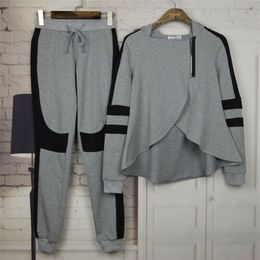 Ladies Womens Sweatshirt Tracksuit Set Jogging Gym Zip Loungewear Lounge Wear UK Summer Outfit For Female 210805