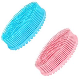 Soothy Drop Silicone Brush For Dew Shower Baby Silicone Bath Brush Non-slip Rubbing Tools Massage Brush Soft Shower Tool 210724