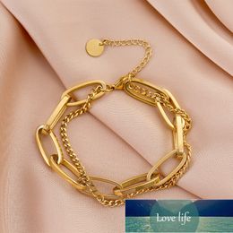 Fashion Link Chain Stainless Steel Bangle Bracelet for Women Exquisite Gold Metal Bracelet Jewelry Girl Beach Gift Factory price expert design Quality Latest Style