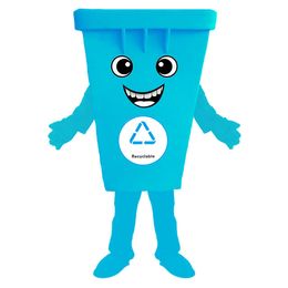 Performance Recycle Trash Can Mascot Costumes Christmas Fancy Party Dress Cartoon Character Outfit Suit Adults Size Carnival Easter Advertising Theme Clothing