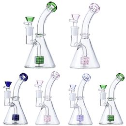 Showerhead Hookahs Bent Type Style Bongs Water Pipe With Glass Bowl Dab Rigs Oil Rig Hookah Smoking Pipes 14mm Female Joint LXMD21402