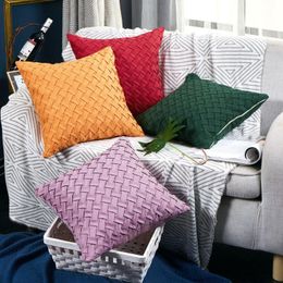 Fibre Pillowcases Back Seat Cushion Cover Square Waist Throw Pillow Bedroom Decorative Case Cushion/Decorative