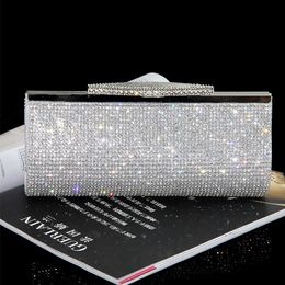 Clutch Bag Women's Evening beautiful Luxury Bridal Wedding Purse Diamond Mini Handbag Gold Silver Rhinestone Shoulder ZD1768