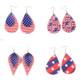 New American Flag Crystal Slippers Earrings For Women Girl Creativity Pentacle Stud Earrings Fashion Jewelry Cosplay Gifts X0709 X0710