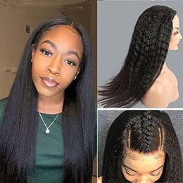 U parte Human Hair Perucas retas para mulheres negras, 12 polegadas Italian Half Wig 2x4 ushape clipe em Yaki UPART Remy 150% Densidade Sem cola