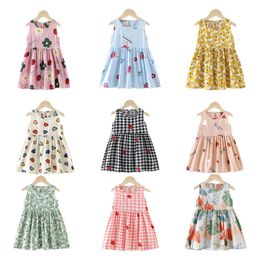 1 2 3 4 5 6 7 8 Years Summer Girl Princess Dress Cotton Cherry Dresses Polka Dot Kids Dresses for Girls Children Clothing Q0716
