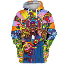 Hoodies dos homens moletom feliz hippie dia guitarra 3d completo hoodie capuz homens / mulheres hipster streetwear outfit primavera 90s menina hiphop hoody