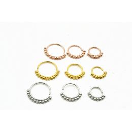 50pcs/lot 316L Surgical Steel Seamless Open Nose Tragus Cartilage Hoop Ring Earring Body Piercing