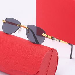 New Fashion women Luxury Sunglasses Small Toad Lens men Sunshade Orange Mirror Metal Temples Lacquer Craft Prescription Spectacle Frame Wholesale Customization