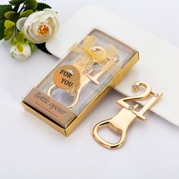 Digital 21 Beer Bottle Opener Gold Colour Number 21 Openers for Wedding Supplies Birthday Gifts