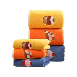 Towel Bath Set Soft Absorbent Embroidery Adult Bathroom Outdoor Sports Hand Face 2pcs/set