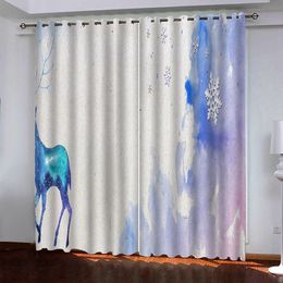 3D Window Blackout Curtain Living Room Bedroom landscape Curtains For Hotel Hall expand space Cortina Drapes