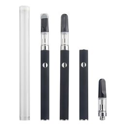 MOQ 10pcs Alt yük tek kullanımlık vape kalem seramik buharlaştırıcı 0.5ml 1.0ml kartuşlar 350mAh Pil Snap, şarj edilebilir USB şarj portu ile boş yağ atomizatörüne