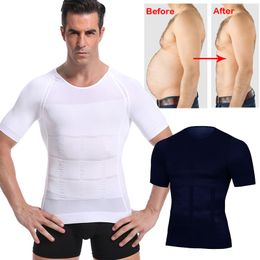 Men Body Shapers Tight Posture Shirt Fitness Tummy Control Elastic Abdomen Shape Belly Corrector Slimming Boobs Gym Corset