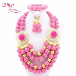Earrings & Necklace Nigerian Wedding African Beads Rushed Classic Women Coral Jewellery Sets Arrived Nigeria Set Africa W11278