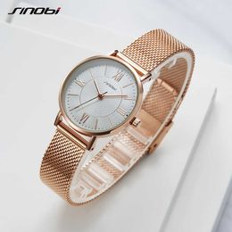 SINOBI Simple Women's Wrist Watches Gold Watchband Top Luxury Brand Girl Look Crystal Quartz Clock Ladies Wristwatch Reloj Mujer 210616