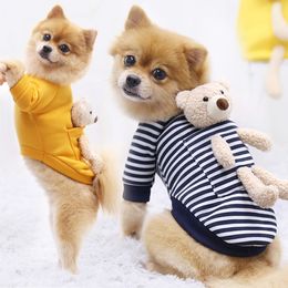 Cartoon Bear French Small Clothes Winter Chihuahua Coat Puppy Dog Hoodies Pet Clothes