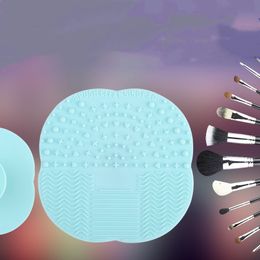 Sundries Silicone Makeup Brushes Cleaner Mat Pad Professional Sucker Scrubber Board Washing Cosmetic Brush Cleaning Tools ZWL309