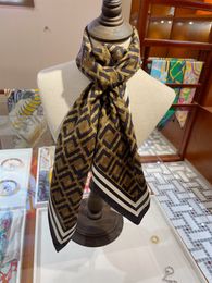 Arrival Designer Small Women Scarves Luxury Silk Scarf Letters Print Silken Shawl Fashion Accessorries Woman Head scarf size 90x90cm