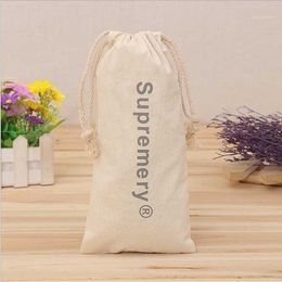 Gift Wrap 2021 The Customized Personality Logo And Size Cartoon Alphabet Canvas Drawstring Bags Travel Organizer Jewelry Bag