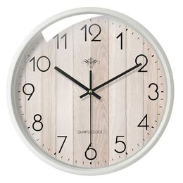 Круглые деревянные настенные часы 30 см Современные Horologe кварцевые часы 2 цвета дома гостиная кухня висит часы украшения подарки SH190924