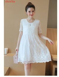 Maternity Dresses Dress 2021 Summer Korean Version Of The Long Loose Pregnant Women Lace Stitching Yards