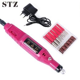 STZ Electric Nail Drill Machine Apparatus For Manicure Milling Cutters Electric Nail Sander Pedicure Manicure Kit Tools HBS-011P 220216