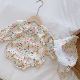 Herbst Baby Mädchen Puppe Kragen Langarm Overall Pografie Outfits Kleidung 210515