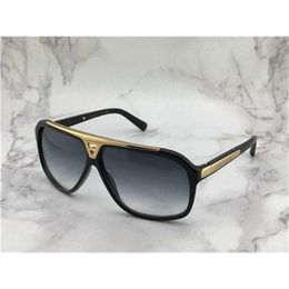 Óculos de sol evidência z0350w ouro preto / cinzento tonalidades sonnenbrile des de soleil mens com caixa mens sunglassess marca
