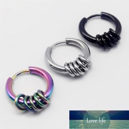 Vintage Stainless Steel Small Earrings for Women Simple Round Circle Huggies Ear Rings Party Banquet Personality Jewellery