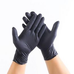 100 Stück/Packung Einweg-Nitril-Latex-Handschuhe Spezifikationen Optionale rutschfeste Anti-Säure-Handschuhe Gummihandschuh-Reinigungshandschuhe der Güteklasse B