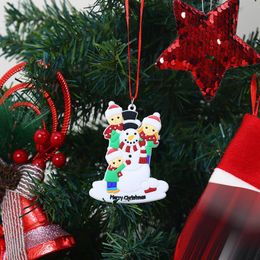 2021 new DIY Name Wishes Christmas Decorations Soft PVC Xmas Snowman Pendant Free Ship