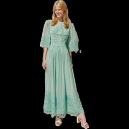 O-neck Short Flare Sleeve Lace Collage Solid Green Sheath Y2k Clothes Mall Goth Maxi Dresses For Women Summer GX193 210421