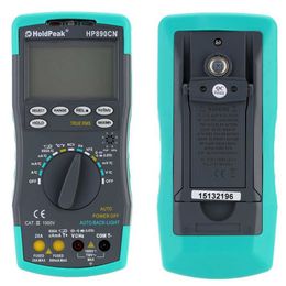 LCD Digital Multimeter DMM with NCV Detector DC AC Voltmeter Metre Resistance Diode Capaticance Tester Temperature Meaurement Multimeters