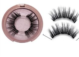 Magnetic lashes +Liquid Eyeliner+Tweeze 5 Magnets lashes Natural Set False Eyelashes Set fake eyelash makeup set