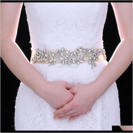 Belly Chains Body Jewellery Drop Delivery 2021 Rhinestone Applique Bridal Belt Wedding Bridesmaid Bride Accessories Women Prom Party Evening Dr