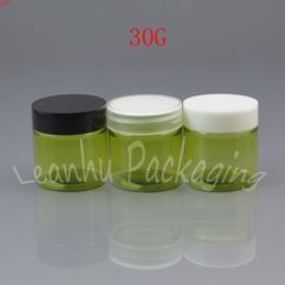30G Green Plastic Cream Jar , 30CC Mask / Packaging Empty Cosmetic Container Makeup Sub-bottling ( 100 PC/Lot )high qty