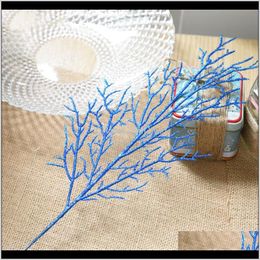 Decorazioni Festive Forniture del partito Gardensolid Haochu 10pcs / lot 13 * 40 cm di natale foglie di fiori foglie albero corona di ramo artificiale ramoscelli ramoscelli uniqu