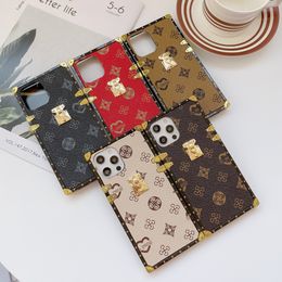 Designer Pu Leather phone cases for iphone13 iphone 13 12 Pro MINI 11 XR XS Max 7/8 plus fashion high quality full body protective Shell Cover