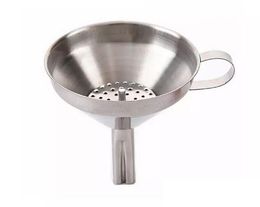 2021 Functional Stainless Steel Kitchen Oil Honey Funnel with Detachable Strainer/Filter for Perfume Liquid Water Tools