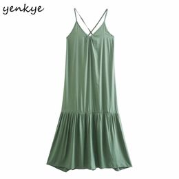 Holiday Summer Beach Dress Women Sexy Backless Sleeveless V Neck A-line Sling Vestido Mujer Casual Long Plus Size 210514