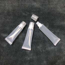 8 10 15 ML Empty Lip Gloss Tubes, Clear Lip Gloss Tube, Mini Plastic Soft Tubes,LipGloss Containers Empty Squeeze Cosmetic Tubes with Screw Lids