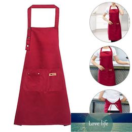 2 Pcs Dirt-resistant Baking Aprons Simple Folding Pinafores with Buttons Factory price expert design Quality Latest Style Original Status