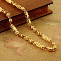 999 24k gold necklace UK - Vietnam Sand Gold Necklace Men's 999 Colorless Shop Same Model Leading Imitation Chain Gold-plated 24k Yellow Ch Chains