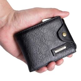 Wallets Mens Leather ID Card Holder Billfold Zip Purse Wallet Handbag Clutch Men Easy To Carry 0808